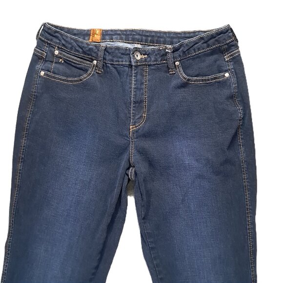 Wrangler Aura Jean Women 35x30, Tag 14 Tall Raw Hem Slimming Stretch Bootcut - Picture 3 of 14